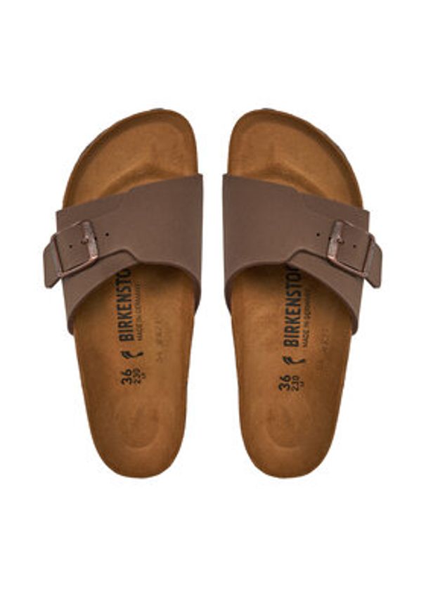 Birkenstock Klapki Catalina 1026510 Brązowy. Kolor: brązowy. Materiał: skóra
