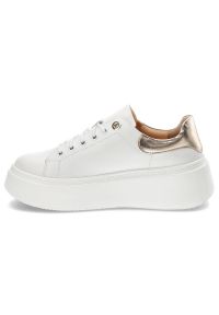 DAMISS - Białe Sneakersy Damiss Wygodne Skórzane Buty. Kolor: biały. Materiał: skóra. Szerokość cholewki: normalna. Styl: sportowy #4