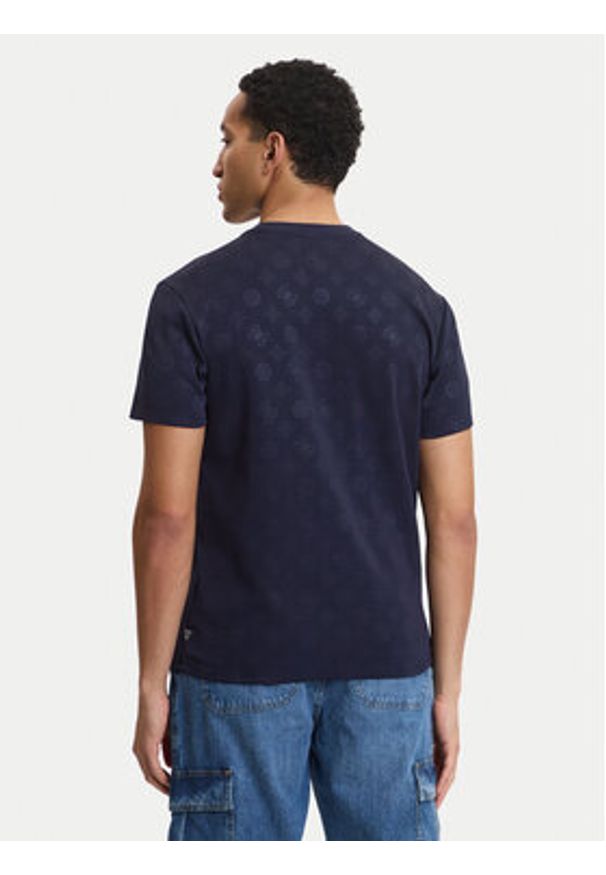 Guess T-Shirt M6GP26 K3177 Granatowy Regular Fit. Kolor: niebieski. Materiał: syntetyk, bawełna