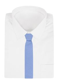 Męski Krawat Alties - Błękit w Delikatny Melanż. Kolor: niebieski. Materiał: tkanina. Wzór: melanż. Styl: wizytowy, elegancki #2