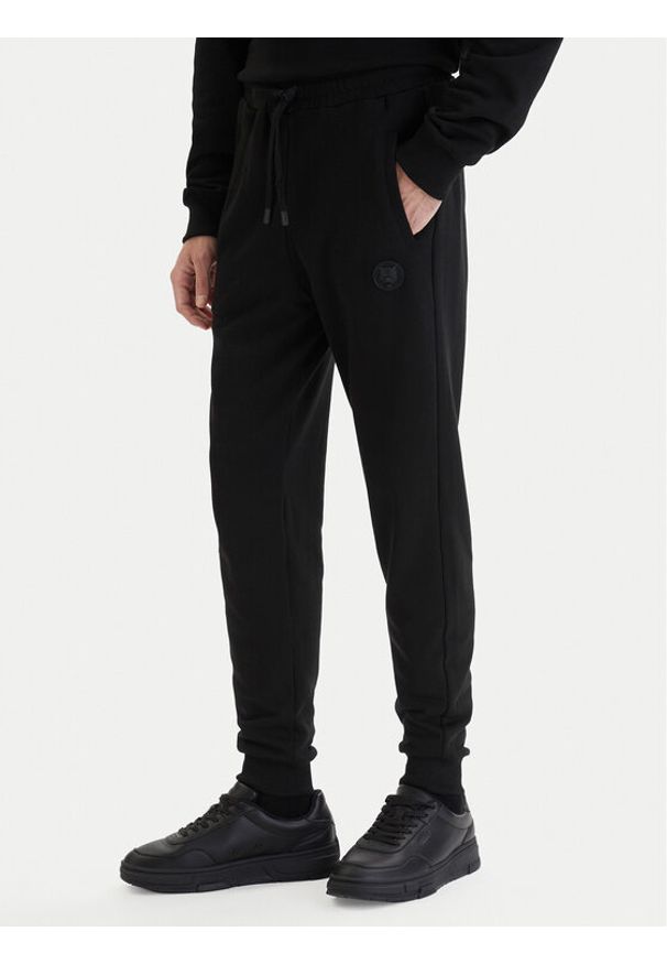 Plein Sport Spodnie dresowe SAFC MJT2788 STE003N Czarny Regular Fit. Kolor: czarny. Materiał: bawełna