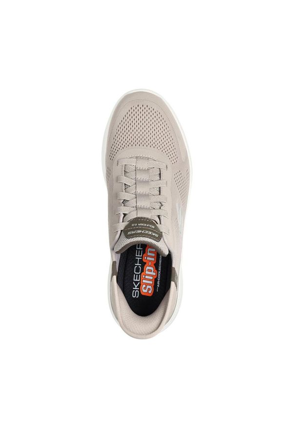 skechers - Męskie BOUNDER 2.0 EMERGED Slip-On Taupe. Zapięcie: bez zapięcia. Kolor: brązowy. Materiał: poliester, materiał. Szerokość cholewki: normalna. Sport: turystyka piesza