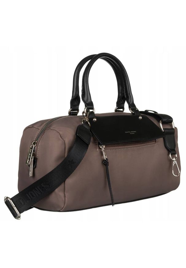 DAVID JONES - Bagietka khaki David Jones [DH] 6702-6. Kolor: brązowy. Wzór: aplikacja, gładki