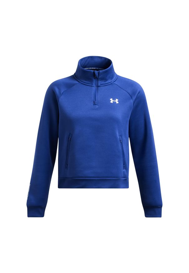 Damski top treningowy z zamkiem błyskawicznym 1/2 Under Armour Fleece Pro. Kolor: niebieski