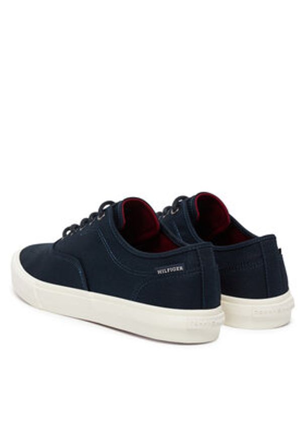 TOMMY HILFIGER - Tommy Hilfiger Tenisówki Hi Vulc Low Oxford Twill FM0FM05400 Granatowy. Kolor: niebieski. Materiał: materiał