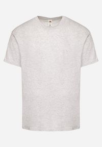 Born2be - Szara Bawełniana Koszulka T-shirt w Stylu Basic Malorisa. Okazja: na co dzień. Kolor: szary. Materiał: bawełna. Styl: klasyczny, casual, elegancki #7