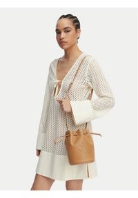 Calvin Klein Torebka Bold Ck Small LV04F3640G Beżowy. Kolor: beżowy. Materiał: skórzane #1