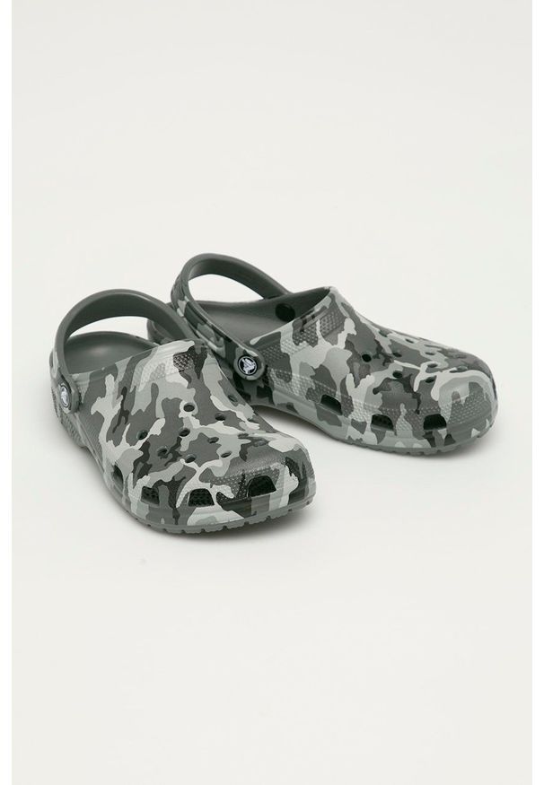 Crocs - Klapki. Kolor: szary. Materiał: materiał, guma
