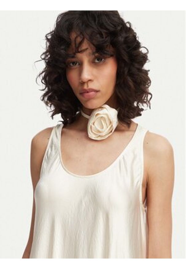 Marella Sukienka letnia Alcool 2613221015 Écru Regular Fit. Kolor: kremowy. Materiał: acetat. Sezon: lato