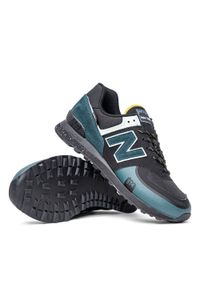 Sneakersy męskie czarne New Balance U574TX2. Okazja: do pracy, na spacer, na co dzień. Kolor: czarny. Model: New Balance 574. Sport: turystyka piesza #1