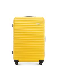 Wittchen - Duża walizka z ABS-u z żebrowaniem żółta. Kolor: żółty. Materiał: guma #1