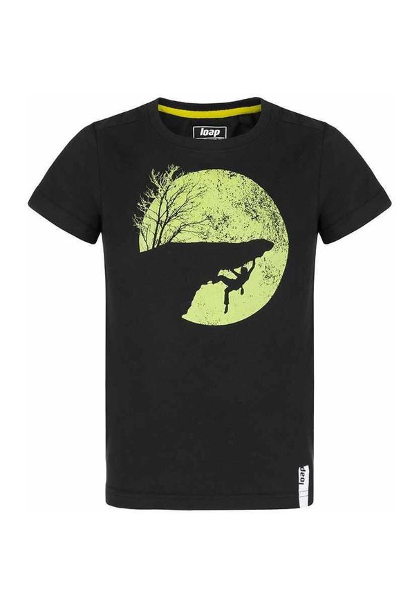 Lowa - Koszulka dziecięca Loap Boobo 116 - Miękka bawełna z efektownym nadrukiem. Okazja: na uczelnię. Typ kołnierza: polo. Kolor: żółty, wielokolorowy. Materiał: bawełna. Wzór: nadruk