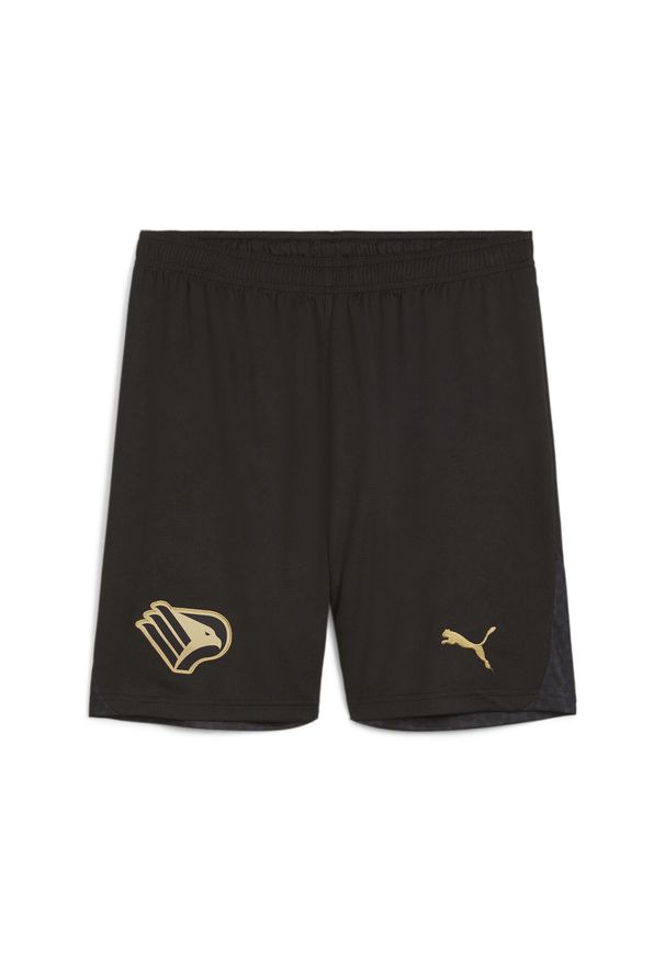 Puma - Męskie szorty wyjazdowe Palermo F.C. 24/25 PUMA Black Gold. Kolor: czarny, żółty, wielokolorowy