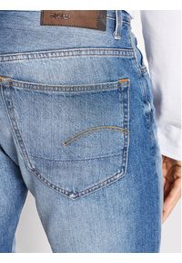 G-Star RAW - G-Star Raw Szorty jeansowe 3301 1/2 D07432-8973-071 Granatowy Straight Fit. Kolor: niebieski. Materiał: bawełna #4