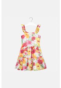 Mayoral - Sukienka dziecięca 128-167 cm. Kolor: różowy. Materiał: tkanina, bawełna, poliester, materiał. Długość rękawa: na ramiączkach. Wzór: kwiaty. Typ sukienki: rozkloszowane. Długość: mini #2
