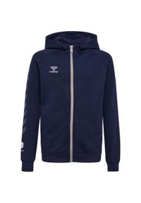 Bluza Sportowa Z Kapturem Hummel Hmlmove Grid Zip Hoodie Kids. Typ kołnierza: kaptur. Kolor: niebieski