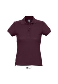 SOL'S - Polo Sol's Passion. Okazja: na co dzień. Typ kołnierza: polo. Kolor: wielokolorowy, czerwony, brązowy. Styl: casual #1
