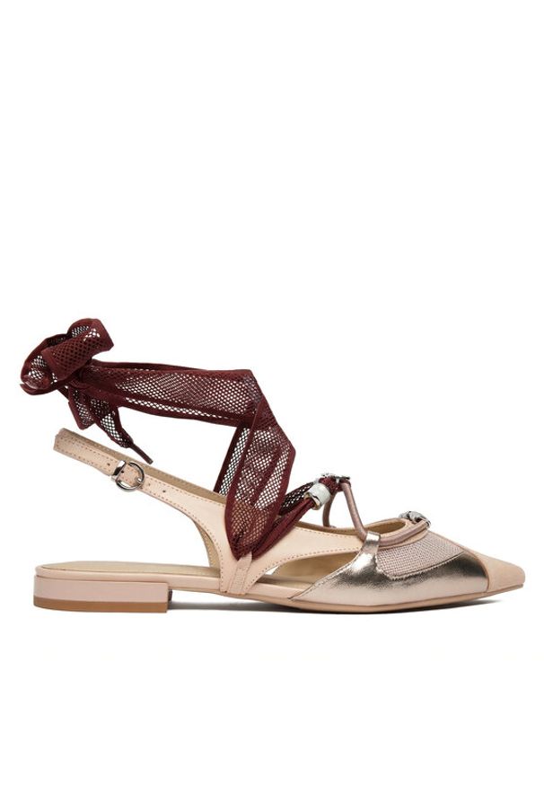 Pinko - PINKO Czółenka Gianira 30 SD0547 P003 Beżowy. Kolor: beżowy. Materiał: skóra