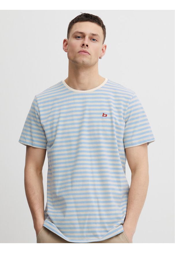 Blend T-Shirt 20715615 Błękitny Regular Fit. Kolor: niebieski. Materiał: bawełna