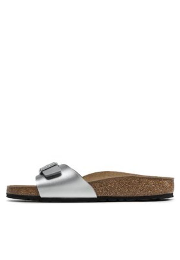 Birkenstock Klapki Madrid Bs 0040413 Srebrny. Kolor: srebrny. Materiał: skóra