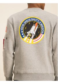 Alpha Industries Bluza Space Shuttle 178307 Szary Regular Fit. Kolor: szary. Materiał: bawełna #7