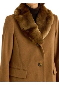 Lauren Ralph Lauren - LAUREN RALPH LAUREN Płaszcz wełniany 297P04148002 Brązowy Straight Fit. Kolor: brązowy. Materiał: wełna #5