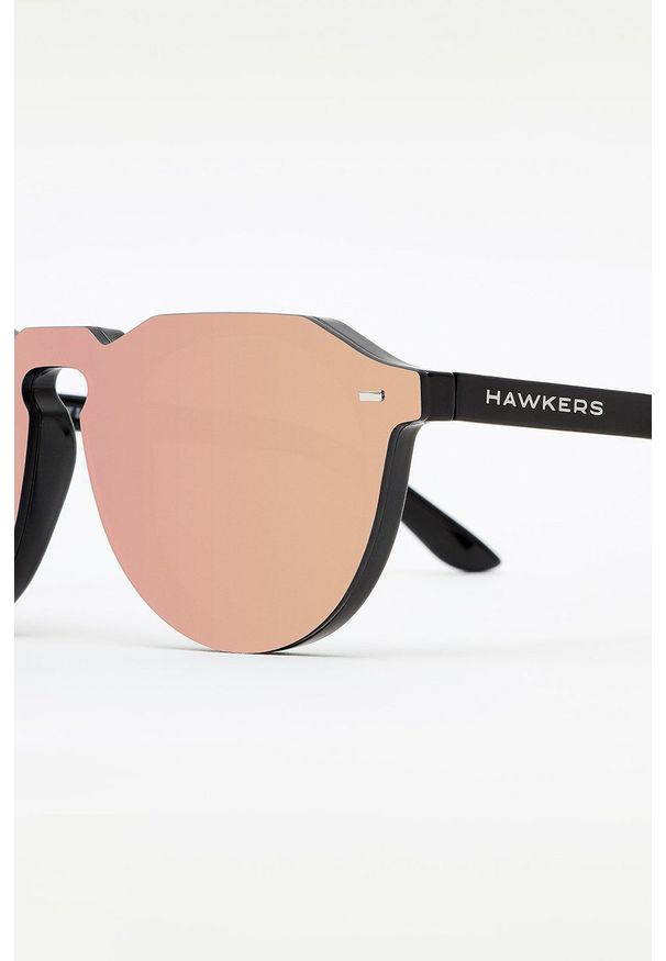 Hawkers - Okulary ROSE GOLD WARWICK HYBRID. Kształt: okrągłe. Kolor: pomarańczowy
