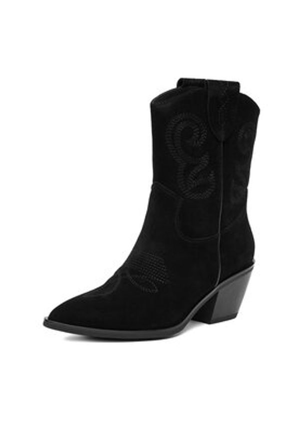 Badura Kowbojki C-ANA-DX01381-12 Czarny. Kolor: czarny. Materiał: zamsz, skóra