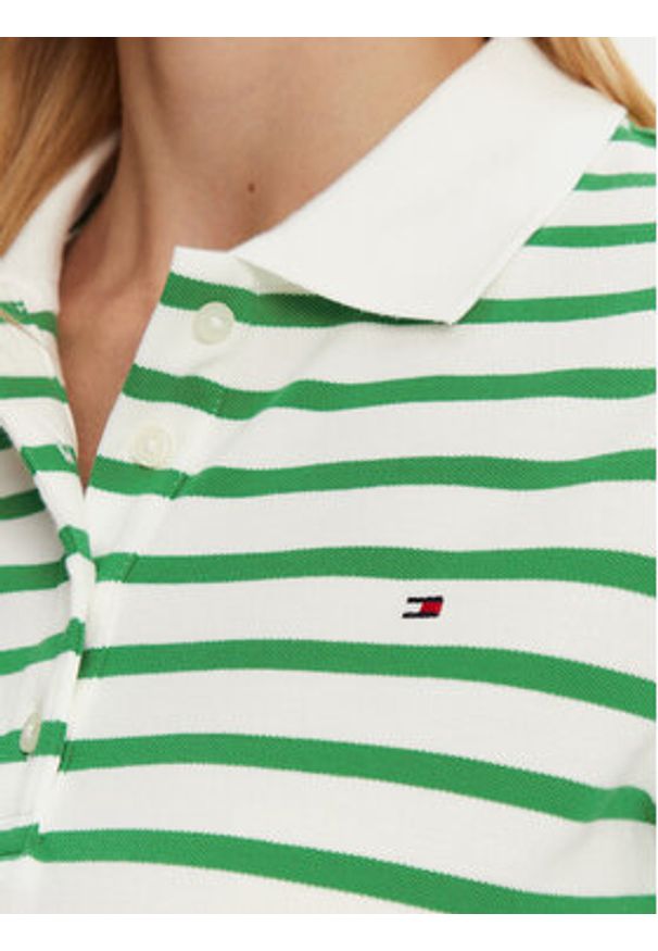 TOMMY HILFIGER - Tommy Hilfiger Polo 1985 WW0WW43224 Zielony Regular Fit. Typ kołnierza: polo. Kolor: zielony. Materiał: bawełna