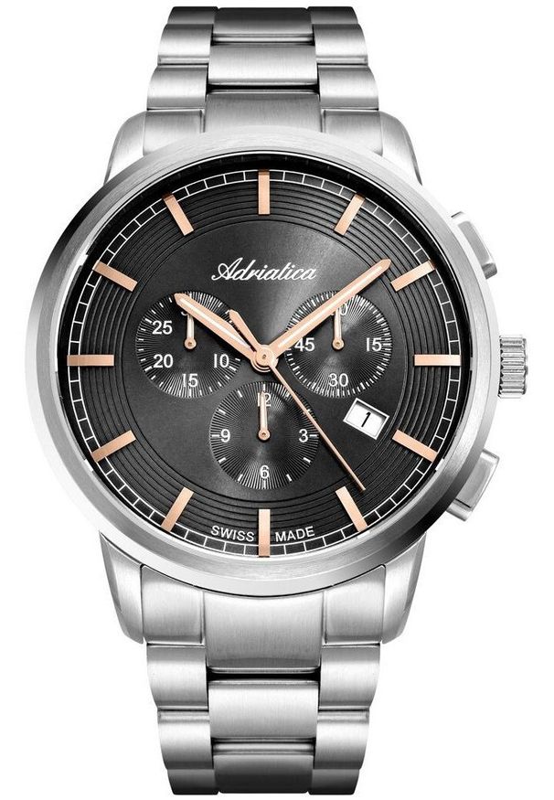Zegarek Adriatica Zegarek męski Adriatica A8307.51R6CH srebrny. Kolor: srebrny