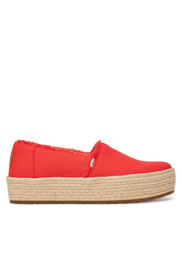 Espadryle Toms. Kolor: czerwony. Obcas: na platformie