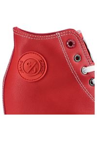 Czerwone Sneakersy Cross Jeans Damskie Modne Buty. Kolor: czerwony. Materiał: materiał, skóra ekologiczna. Szerokość cholewki: normalna. Obcas: na koturnie #2