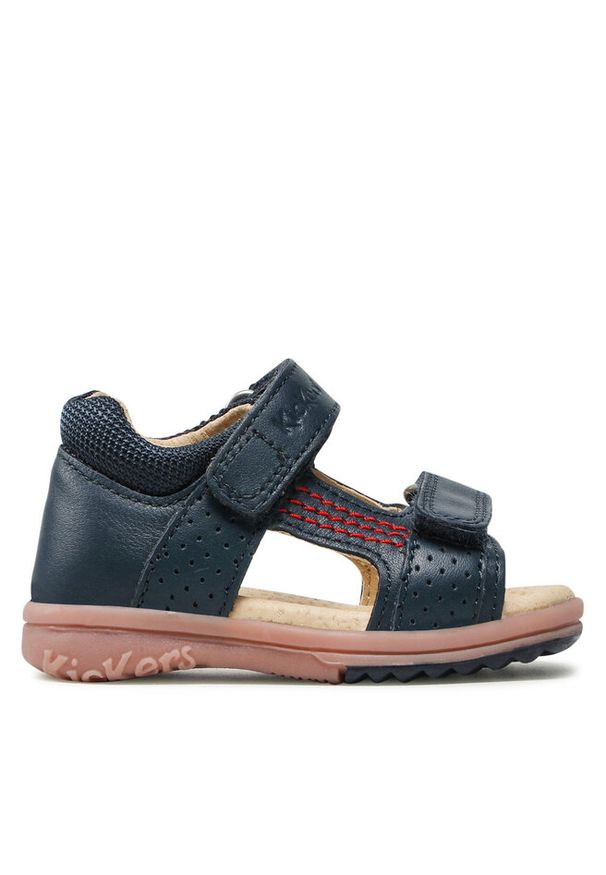 Sandały Kickers. Kolor: niebieski. Styl: marine