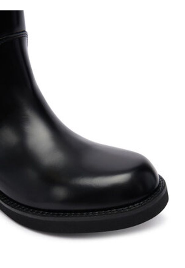 BOSS Botki Eleri 50548759 Czarny. Kolor: czarny. Materiał: skóra