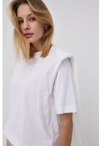 Silvian Heach t-shirt bawełniany kolor biały. Kolor: biały. Materiał: bawełna. Długość rękawa: krótki rękaw. Długość: krótkie #4