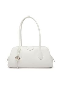 Calvin Klein Torebka Emblem Trio Shoulder Bag LV04F3369G Biały. Kolor: biały. Materiał: skórzane #5