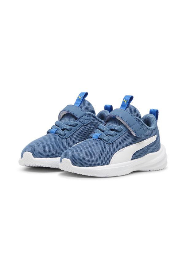 Puma - Sneakersy Rickie Runner dla małych dzieci PUMA Blue Horizon White Hyperlink. Kolor: biały, niebieski, wielokolorowy