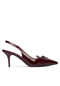 Love Moschino - LOVE MOSCHINO Szpilki JA10517G0NIH0556 Bordowy. Kolor: czerwony. Materiał: lakier, skóra. Obcas: na szpilce