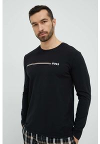 BOSS piżama męska kolor czarny wzorzysta. Kolor: czarny. Długość: długie #5