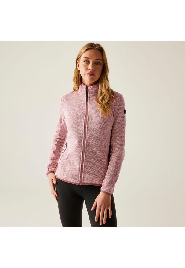 Regatta - Polar damski rozsuwany Elzie. Kolor: różowy. Materiał: polar. Sport: turystyka piesza