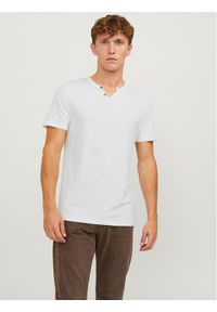 Jack & Jones - Jack&Jones T-Shirt Split 12164972 Biały Standard Fit. Kolor: biały. Materiał: bawełna