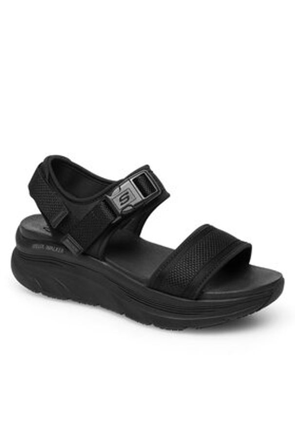 skechers - Skechers Sandały D'LUX WALKER 119824 BBK Czarny. Kolor: czarny. Materiał: materiał