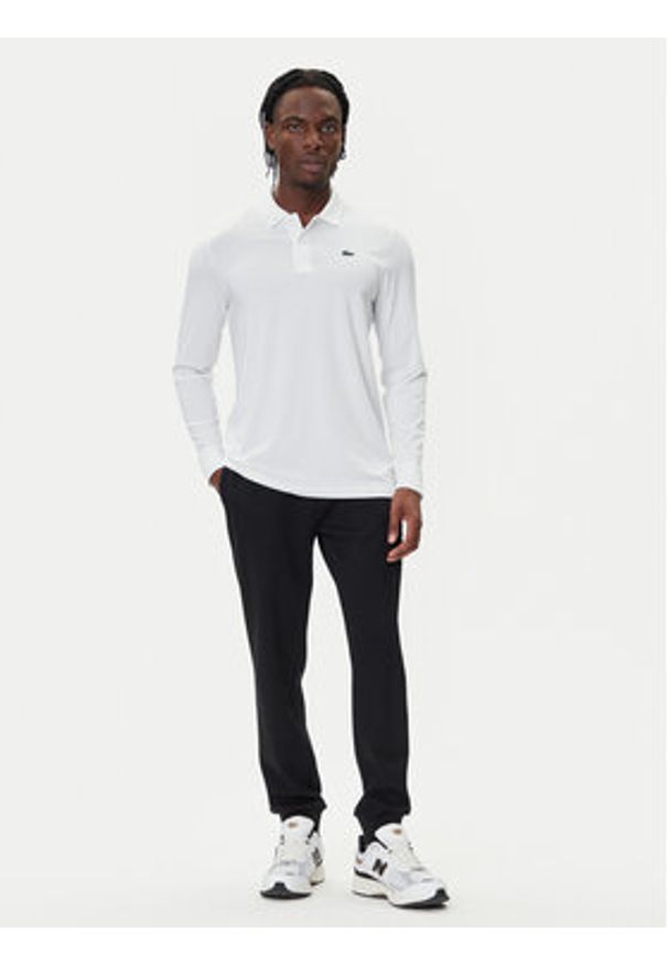 Lacoste Polo DH2615 Biały Regular Fit. Typ kołnierza: polo. Kolor: biały. Materiał: syntetyk