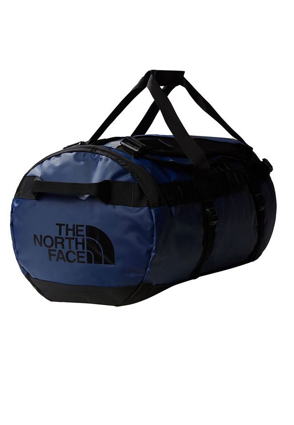 Torba The North Face Base Camp Duffel M 0A52SA4Y21 - granatowa. Kolor: niebieski. Materiał: nylon. Wzór: paski