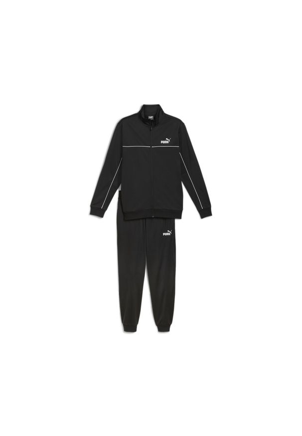 Puma - Męski dres z wypustką PUMA Black. Kolor: wielokolorowy, czarny, zielony, brązowy. Materiał: dresówka. Sport: fitness