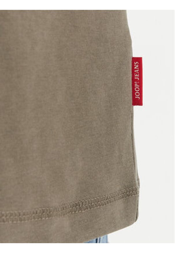 JOOP! Jeans T-Shirt JJJ-Lei 30101979 Khaki Regular Fit. Kolor: brązowy. Materiał: bawełna