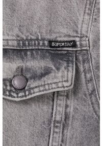 Superdry kurtka jeansowa męska kolor szary przejściowa. Okazja: na co dzień. Kolor: szary. Materiał: jeans. Styl: casual