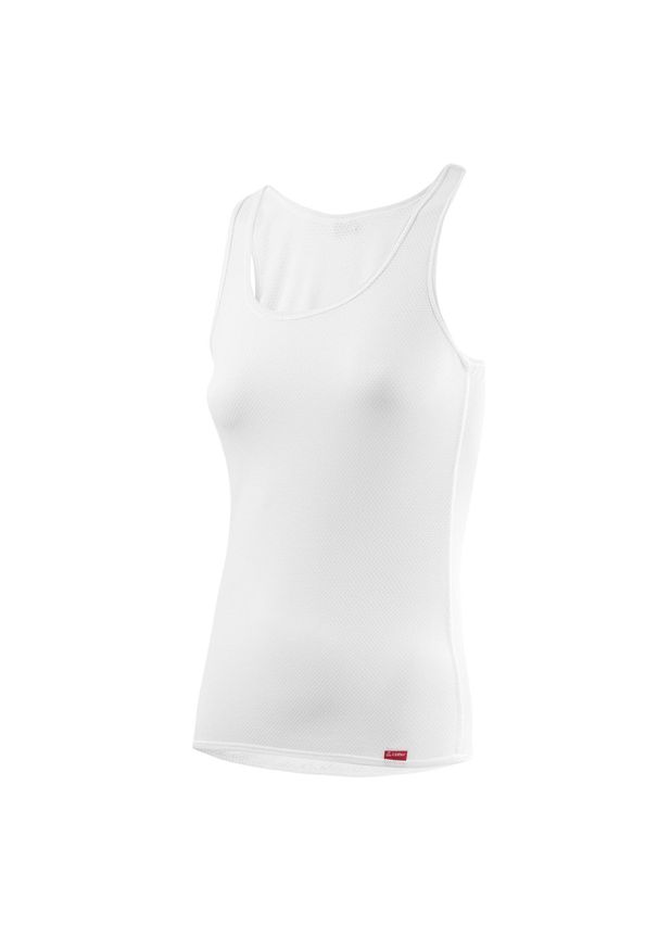 LOFFLER - Damski tank top Löffler Transtex Light. Kolor: biały. Długość rękawa: bez rękawów. Sport: turystyka piesza