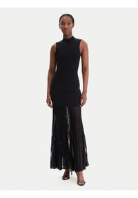 MICHAEL Michael Kors Sukienka dzianinowa MR683BSBFD Czarny Slim Fit. Kolor: czarny. Materiał: syntetyk #1