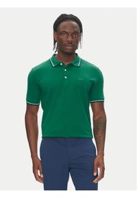 Lindbergh Polo 30-404010 Zielony Relaxed Fit. Typ kołnierza: polo. Kolor: zielony. Materiał: bawełna
